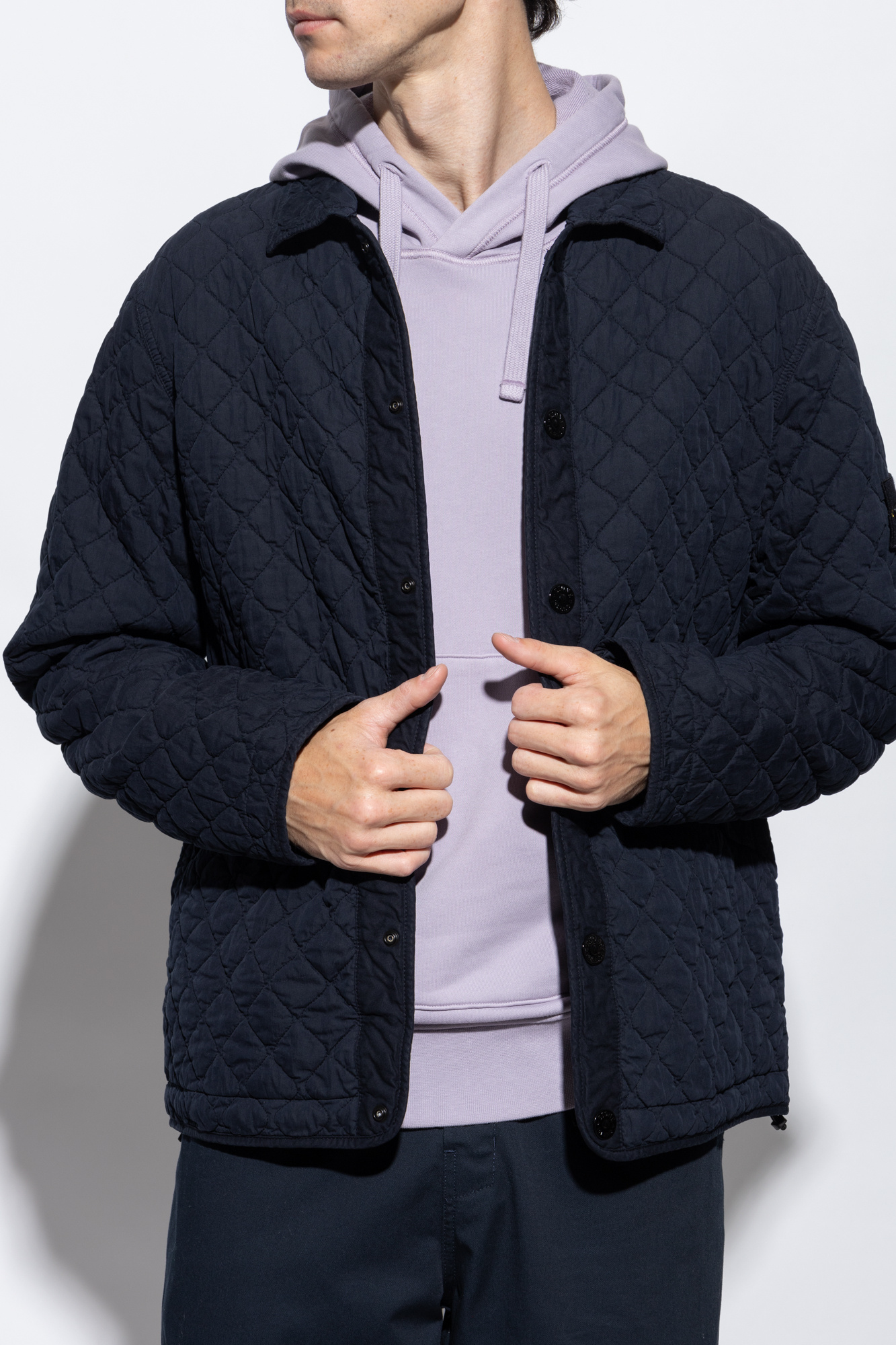 Stone island clearance quilted overshirt